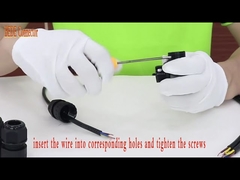 T Type 5 Pin ขั้วต่อไฟฟ้ากันน้ำกล่องแยกสายเคเบิล IP68 5 Pins