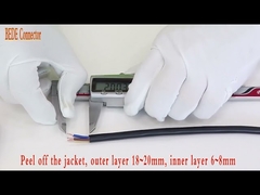 PA66 M19 ขั้วต่อแบบล็อคตัวเองแบบกลมชายกับหญิงกันน้ำ IP68