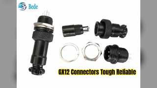 GX12 Aviation Connector ชุดตัวผู้ตัวเมียสีดำ