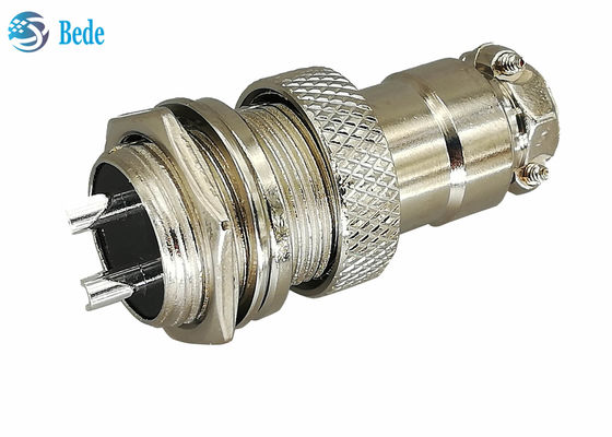 ขั้วต่อการบินแบบกลม 2 พิน 16 มม. Gx16 ตัวเชื่อมต่อแบบติดตั้งบนแผงวงจร ชุดตัวผู้และตัวเมีย