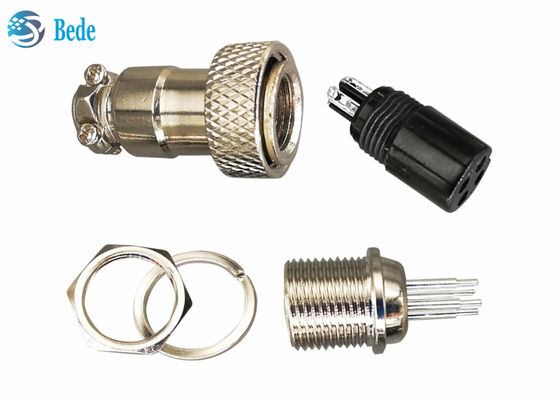 ชุดขั้วต่อการบิน GX16 สไตล์การเชื่อม PCB 7~10 พิน ปลั๊กและซ็อกเก็ต 4A 200V