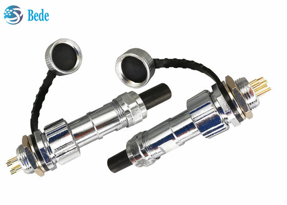 กันน้ํา IP68 GX16 สไตล์การติดตั้งแผ่นเชื่อมเครื่องบิน 2 ~ 10 ปิน