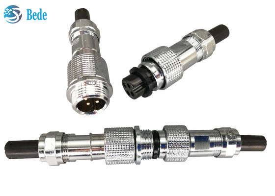 ขั้วต่อแบบวงกลม M16 กันน้ำ IP68 สไตล์เชื่อมต่อสายเคเบิล 6~10 พิน 4A 200V