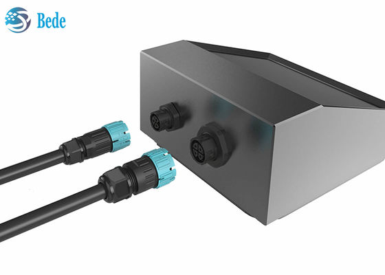 ขั้วต่อกันน้ำ M19 แบบล็อคตัวเองสายเคเบิลวัสดุ PA66 ไปยังการติดตั้งด้านหลังแผง