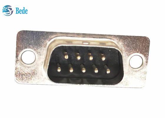 9 Pin Male DB9 Plugs D Sub Connectors ประเภทการปั่น CE RoHS