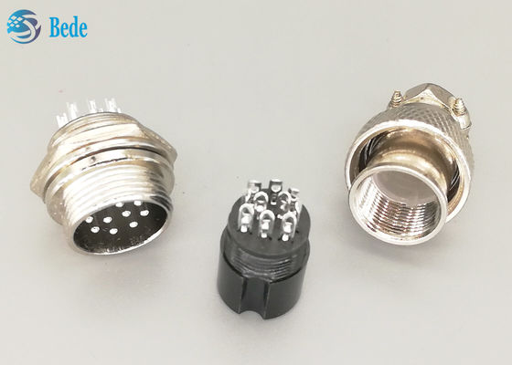 10 Pin Male / Female Gx16 Aviation Connector Set วัสดุผสมซีนก