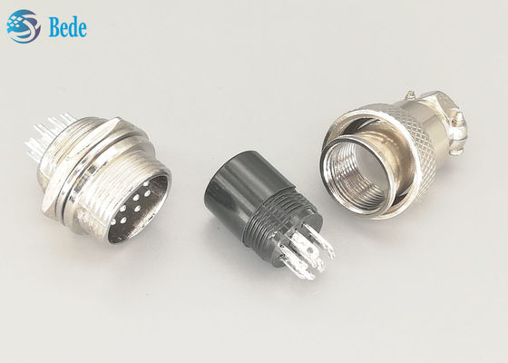 10 Pin Male / Female Gx16 Aviation Connector Set วัสดุผสมซีนก