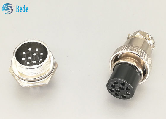 10 Pin Male / Female Gx16 Aviation Connector Set วัสดุผสมซีนก