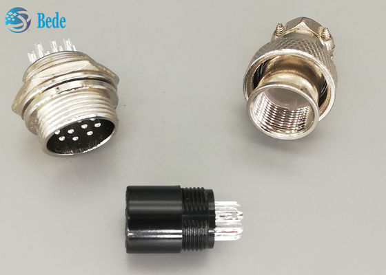 10 Pin Male / Female Gx16 Aviation Connector Set วัสดุผสมซีนก