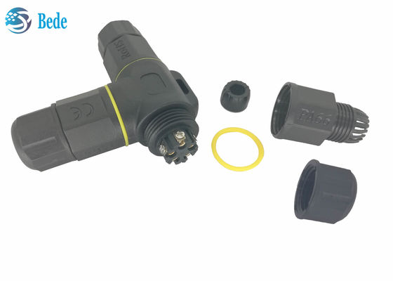 T Type 5 Pin ขั้วต่อไฟฟ้ากันน้ำกล่องแยกสายเคเบิล IP68 5 Pins