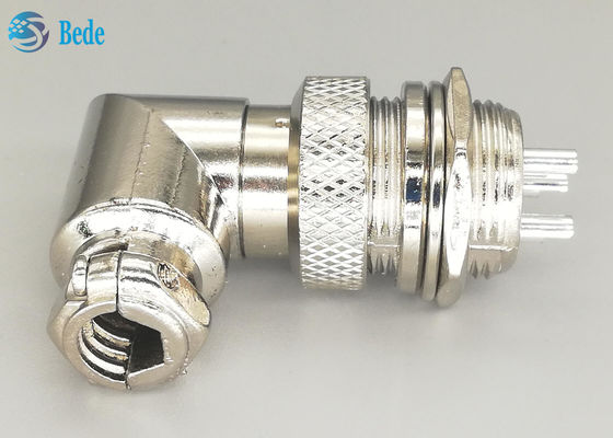 ชุดปลั๊กและซ็อกเก็ตคอนเนคเตอร์ 3 พิน GX16 วัสดุโลหะผสมสังกะสี พร้อมคอนเนคเตอร์แบบข้อศอก