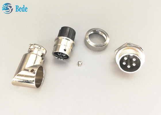 ชุดขั้วต่อมุมขวา 5 พิน Aviation Gx16 ตัวผู้และตัวเมีย พร้อมอุปกรณ์เสริมทั้งหมด