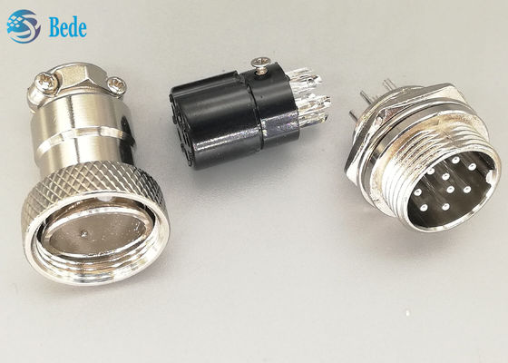 Gx16 Aviation Connectors 9 Pins Male And Female Sets Aircraft Cable Connectors Silver Plated
