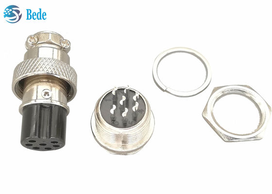 7 Pin Gx16 Aviation Connector M16 Connectors Plug And Socket Sets For Rail Transit