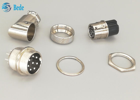 G×16 8 พิน ตัวผู้และตัวเมีย ขั้วต่อการบิน ปลั๊กชนิด L ชุบเงิน