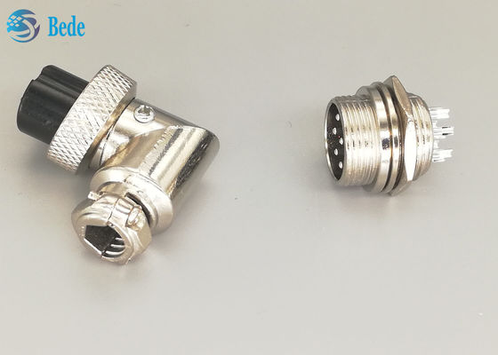 G×16 8 พิน ตัวผู้และตัวเมีย ขั้วต่อการบิน ปลั๊กชนิด L ชุบเงิน