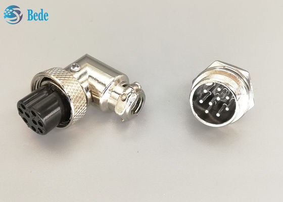 Aviation Connector Plug G×16 9 Pins Male And Female Sets L Type Silver Plated Plug