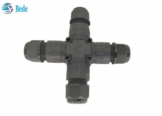 X Type 4-Channel Ip68 ขั้วต่อกันน้ำ 3 - เสาเหมาะสำหรับสายไฟ 3 พิน