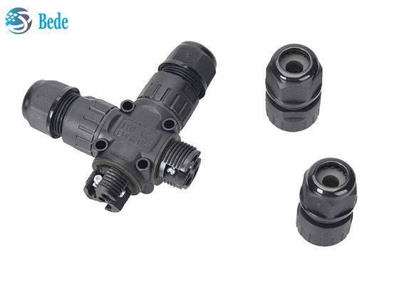 X Type 4-Channel Ip68 ขั้วต่อกันน้ำ 3 - เสาเหมาะสำหรับสายไฟ 3 พิน