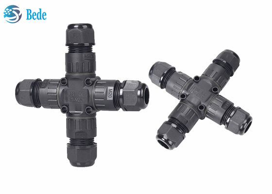 ขั้วต่อสายเคเบิลกันน้ำ IP68 แบบ X Type 4 ช่อง 2 ขั้ว สำหรับป้ายโฆษณากลางแจ้ง