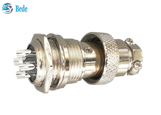 ขั้วต่อชายและหญิงแบบตรง Gx16 4 พินสำหรับใช้งานการบิน RoHS ชุบเงิน
