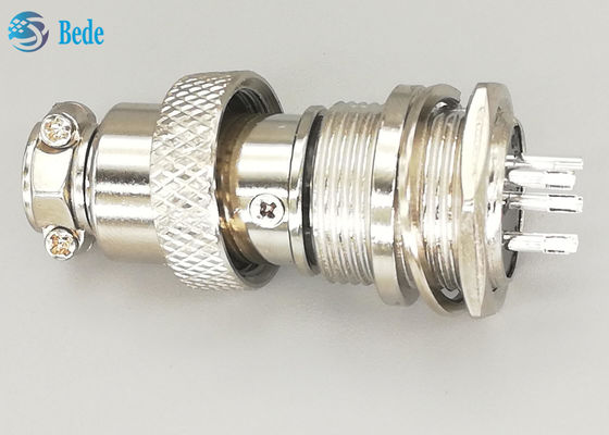 ขั้วต่อ GX16 6 พิน ชายและหญิง แบบตรง ชุบเงิน