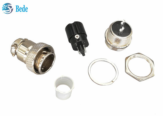 ขั้วต่อการบินแบบกลม 2 พิน 16 มม. Gx16 ตัวเชื่อมต่อแบบติดตั้งบนแผงวงจร ชุดตัวผู้และตัวเมีย