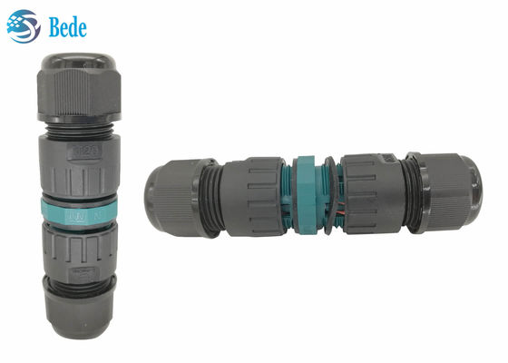 M20 การเชื่อมต่อสายไฟที่กันน้ําอย่างรวดเร็ว เครื่องเชื่อมสายกันน้ํา 3 ปิน 2 ช่อง 450V 17.5A ip68 เครื่องเชื่อมต่อกันน้ํา 2 ปิน