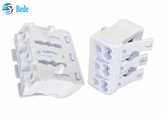 3 Pole Push Wire Connector Quick Terminal Block Suitable For Joining Solid Or Stranded Wires No Tools Needed