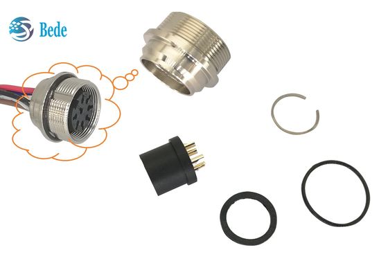 ชุดประกอบขั้วต่อ AISG แบบ C485 Style A3 ปลายตัวเมีย 8 พิน 5 ขั้วต่อเคลือบทอง