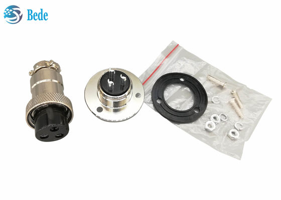 RoHS GX 20 เครื่องเชื่อม 9 10 12 14 15 ปินที่มีวงกลม Flange ชุดชายและหญิง