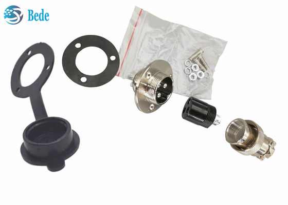 RoHS GX 20 เครื่องเชื่อม 9 10 12 14 15 ปินที่มีวงกลม Flange ชุดชายและหญิง