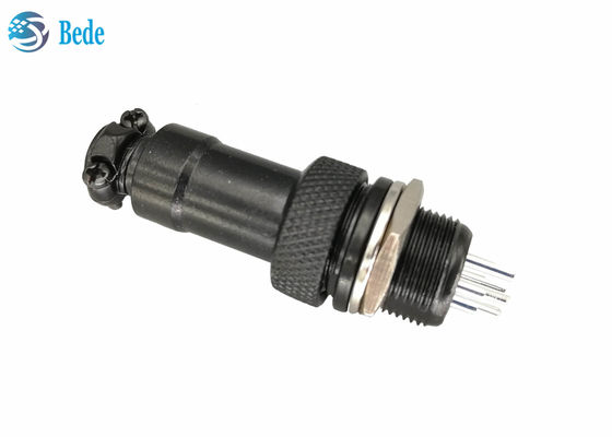 Male And Female Kits Gx12 Aviation Connector Black Color Zinc Alloy Material