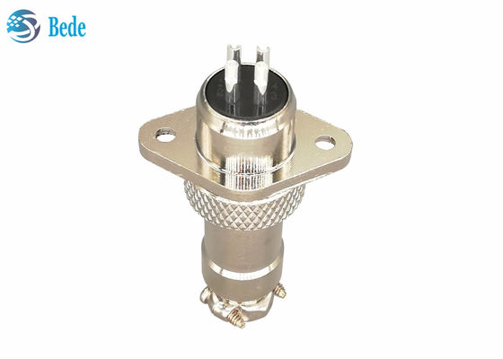 ขั้วต่อวงกลมแบบหน้าแปลนสี่เหลี่ยมขนมเปียกปูน M12 3A 200V เกรดทนทาน ขา 5 6 7