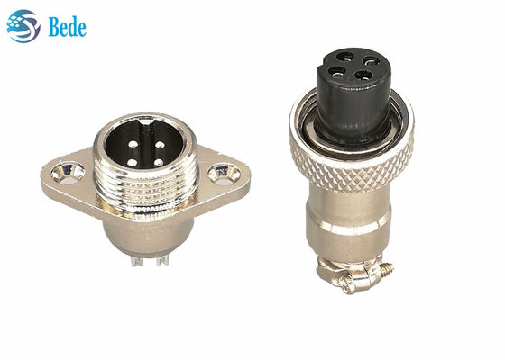 ขั้วต่อวงกลมแบบหน้าแปลนสี่เหลี่ยมขนมเปียกปูน M12 3A 200V เกรดทนทาน ขา 5 6 7