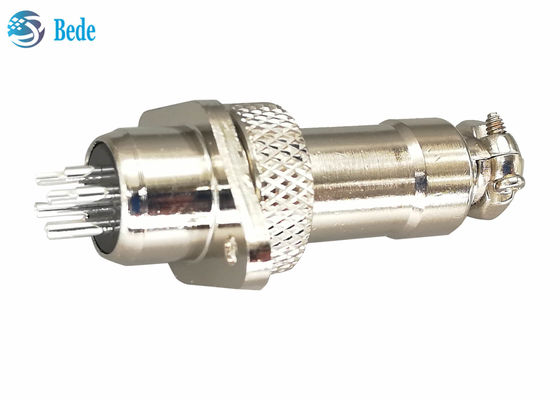 ขั้วต่อวงกลมแบบหน้าแปลนสี่เหลี่ยมขนมเปียกปูน M12 3A 200V เกรดทนทาน ขา 5 6 7