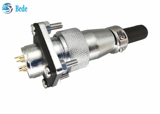 WS20 5 6 7 8 ปินเชื่อมวงกลมด้วยสี่เหลี่ยม Flange และฝุ่นครอบ 500V 10A