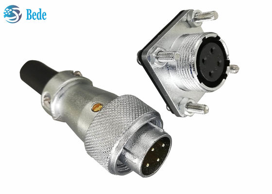 WS20 5 6 7 8 ปินเชื่อมวงกลมด้วยสี่เหลี่ยม Flange และฝุ่นครอบ 500V 10A