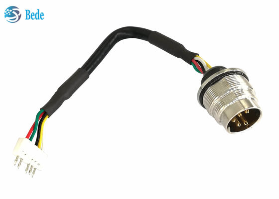 สายเคเบิล AISG RET สำหรับติดตั้งด้านหลังแผง AISG ขั้วต่อตัวผู้ไปยังขั้วต่อจีบ 5 พิน