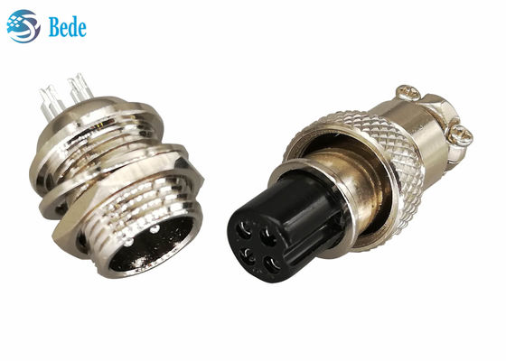Rear Mounting Style Gx16 Aviation Plug Male And Female Kits 6~10 Pins 200V 4A