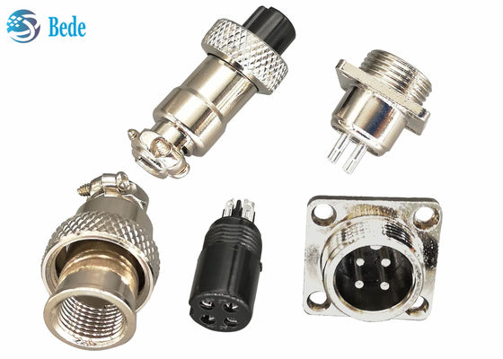 ขั้วต่อแบบวงกลม M16 ขนาด 16 มิลลิเมตร พร้อมหน้าแปลนสี่เหลี่ยม 2~10 พิน 200V