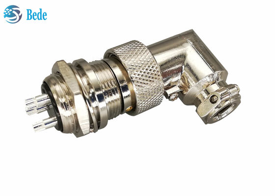 2~5 Pin GX16 Aviation Connector 90 Angle Male And Rear / Front Mounting Female