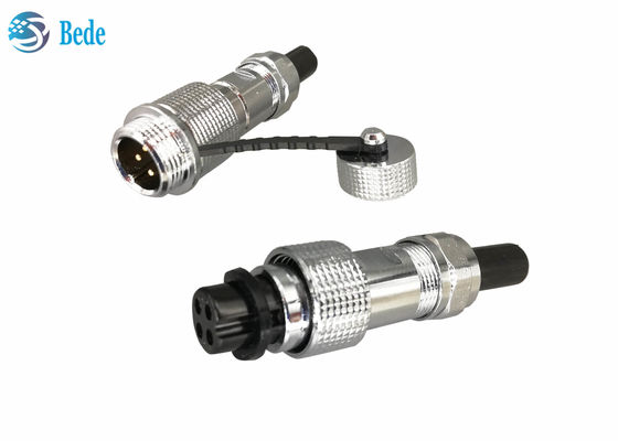 กระปุกทองแดง M12 เครื่องเชื่อมเครื่องบิน IP68 สายต่อสายต่อสไตล์การ dock 2 ~ 7 Pin