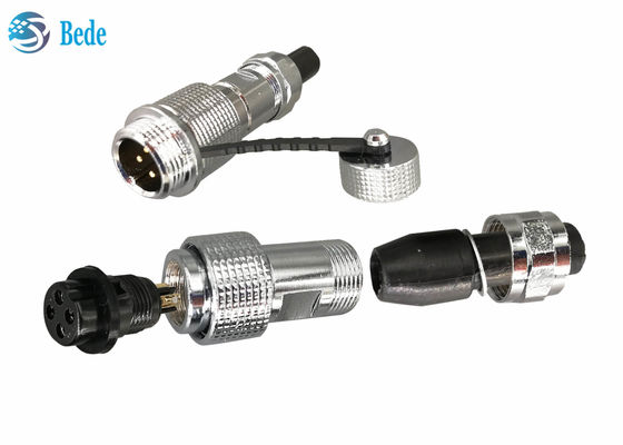 กระปุกทองแดง M12 เครื่องเชื่อมเครื่องบิน IP68 สายต่อสายต่อสไตล์การ dock 2 ~ 7 Pin