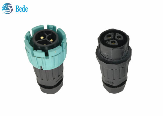 PA66 M19 Self Locking Round Connector Male To Female waterproof IP68