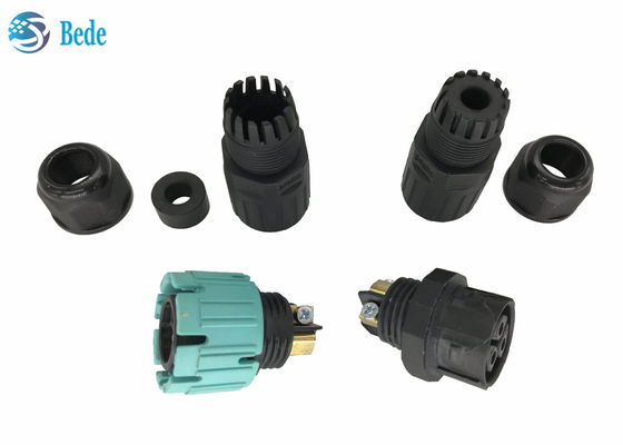 PA66 M19 Self Locking Round Connector Male To Female waterproof IP68
