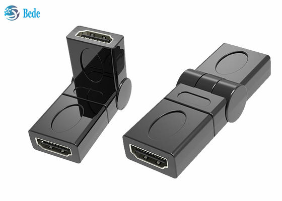 ตัวเชื่อมต่อ HDMI หญิงเป็นหญิง ชุบทอง ปรับได้ 90 180 270 360 องศา