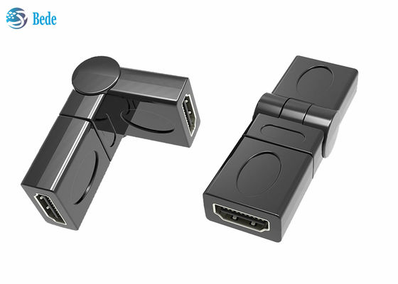 ตัวเชื่อมต่อ HDMI หญิงเป็นหญิง ชุบทอง ปรับได้ 90 180 270 360 องศา