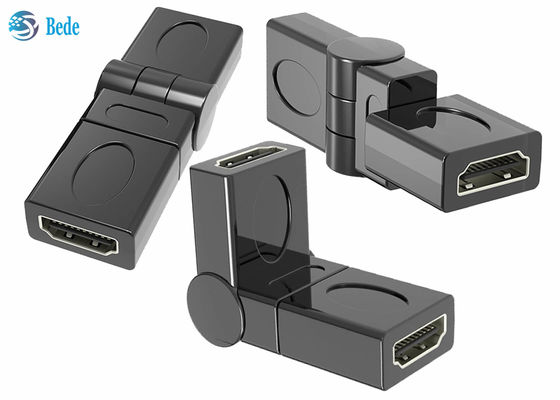 ตัวเชื่อมต่อ HDMI หญิงเป็นหญิง ชุบทอง ปรับได้ 90 180 270 360 องศา