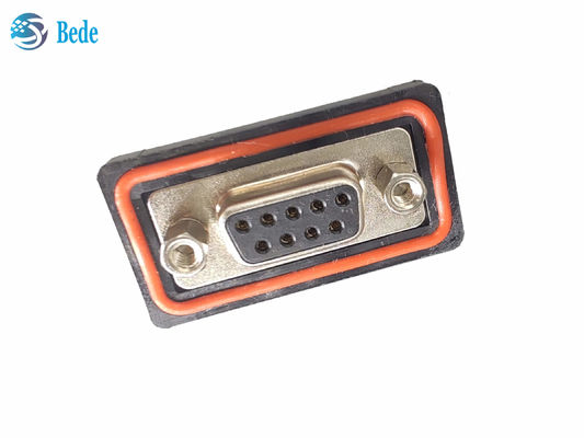ขั้วต่อ D Sub9 ตัวเมีย PA66 ซิลิโคน กระแสไฟสูง แรงดันไฟฟ้า 500V ประเภทการติดตั้ง บัดกรี